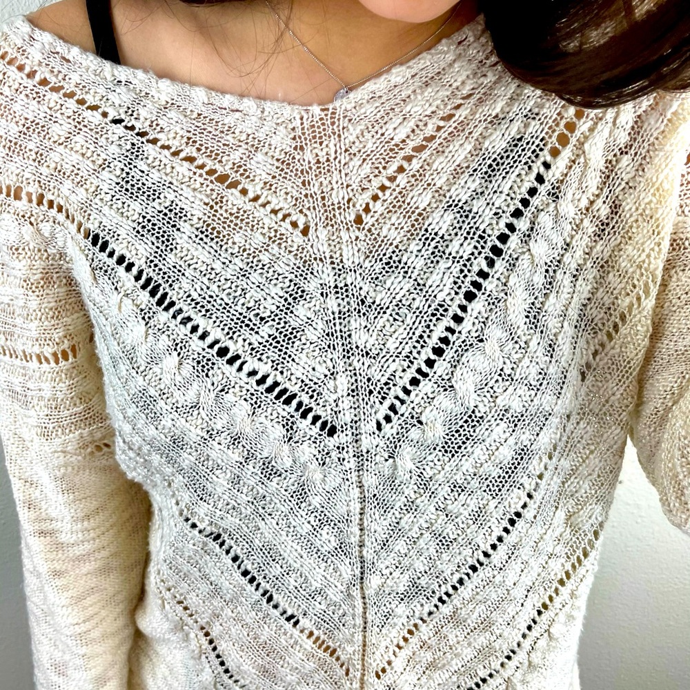 Cloud Chaser Open Knit Sweater
